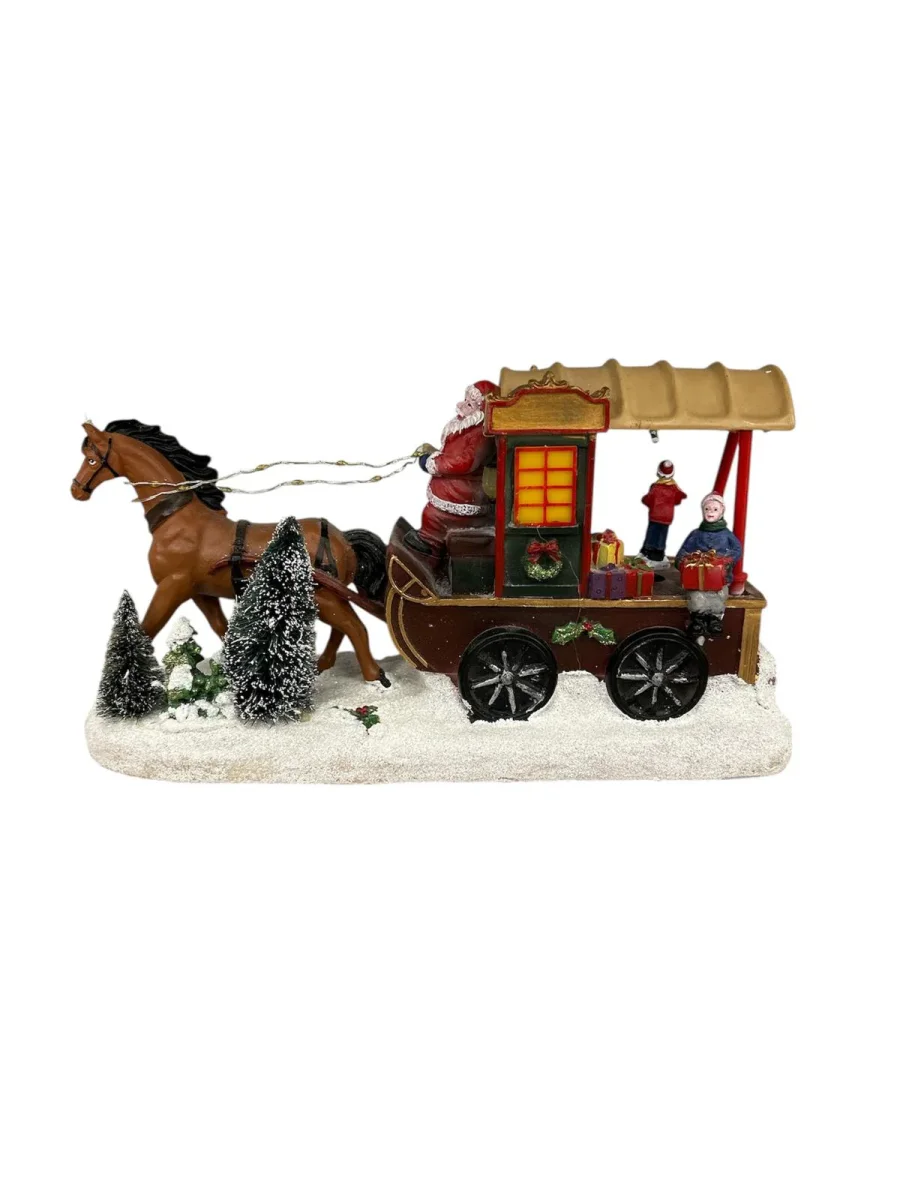 Carillon Natalizio Slitta Babbo natale - immagine 2